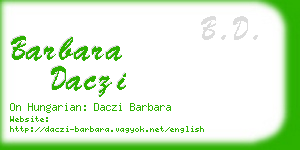 barbara daczi business card